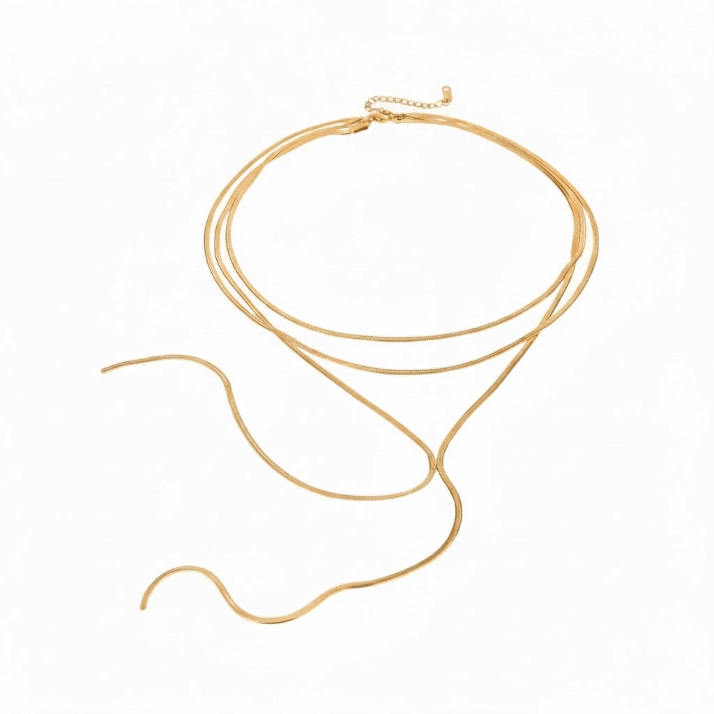 Lena – wrap snake chain necklace - Bella mia