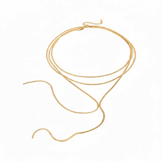 Lena – wrap snake chain necklace - Bella mia