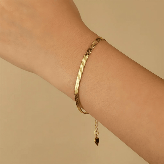 Bella – herringbone heart bracelet - Bella mia