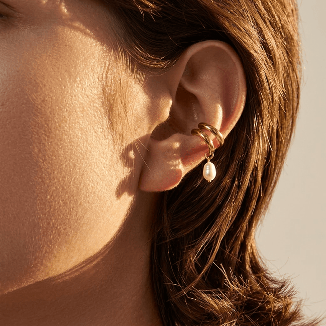 Emilia - pearl drop ear cuff - Bella mia