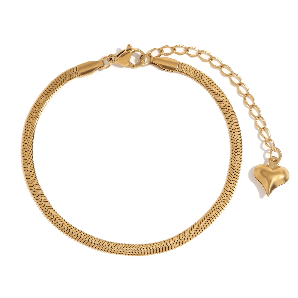 Bella – herringbone heart bracelet - Bella mia
