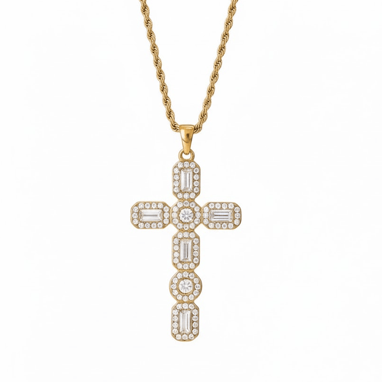 Héléna – cross crystal necklace - Bella mia