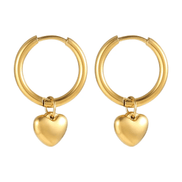 Isabella - heart hoop earrings - Bella mia