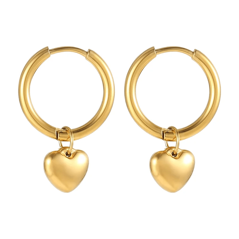 Isabella - heart hoop earrings - Bella mia