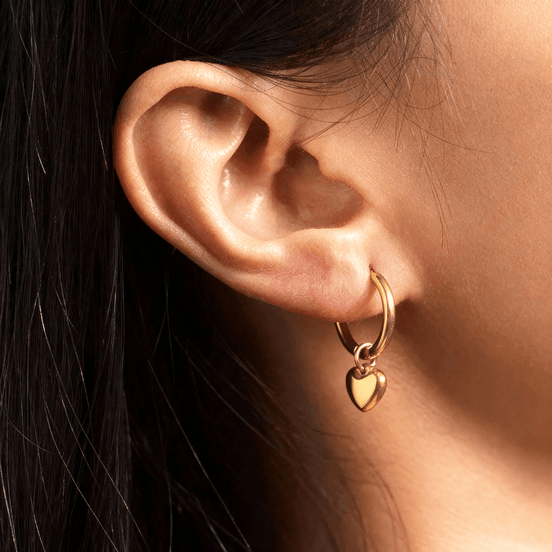 Isabella - heart hoop earrings - Bella mia