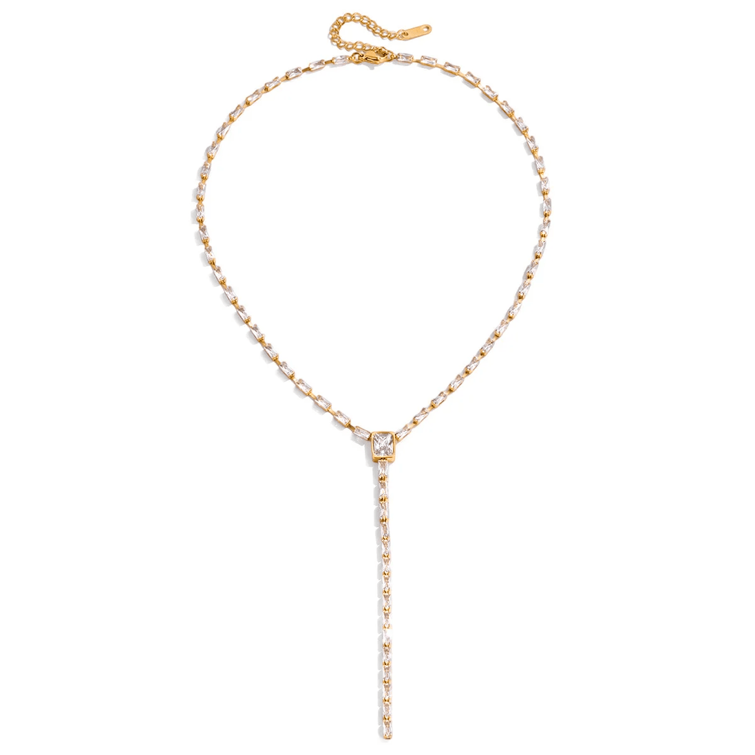 Lylia – crystal lariat necklace - Bella mia