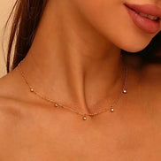Bianca - Crystal Drop Chain Necklace