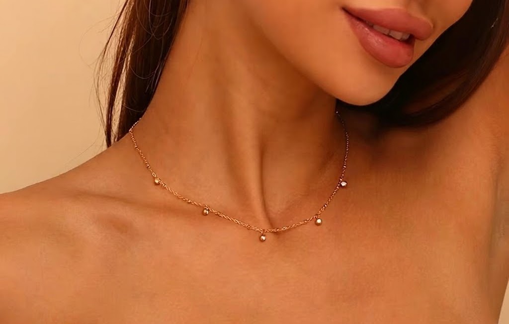 Bianca - Crystal Drop Chain Necklace