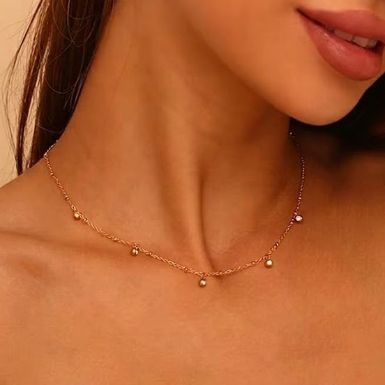 Bianca - Crystal Drop Chain Necklace